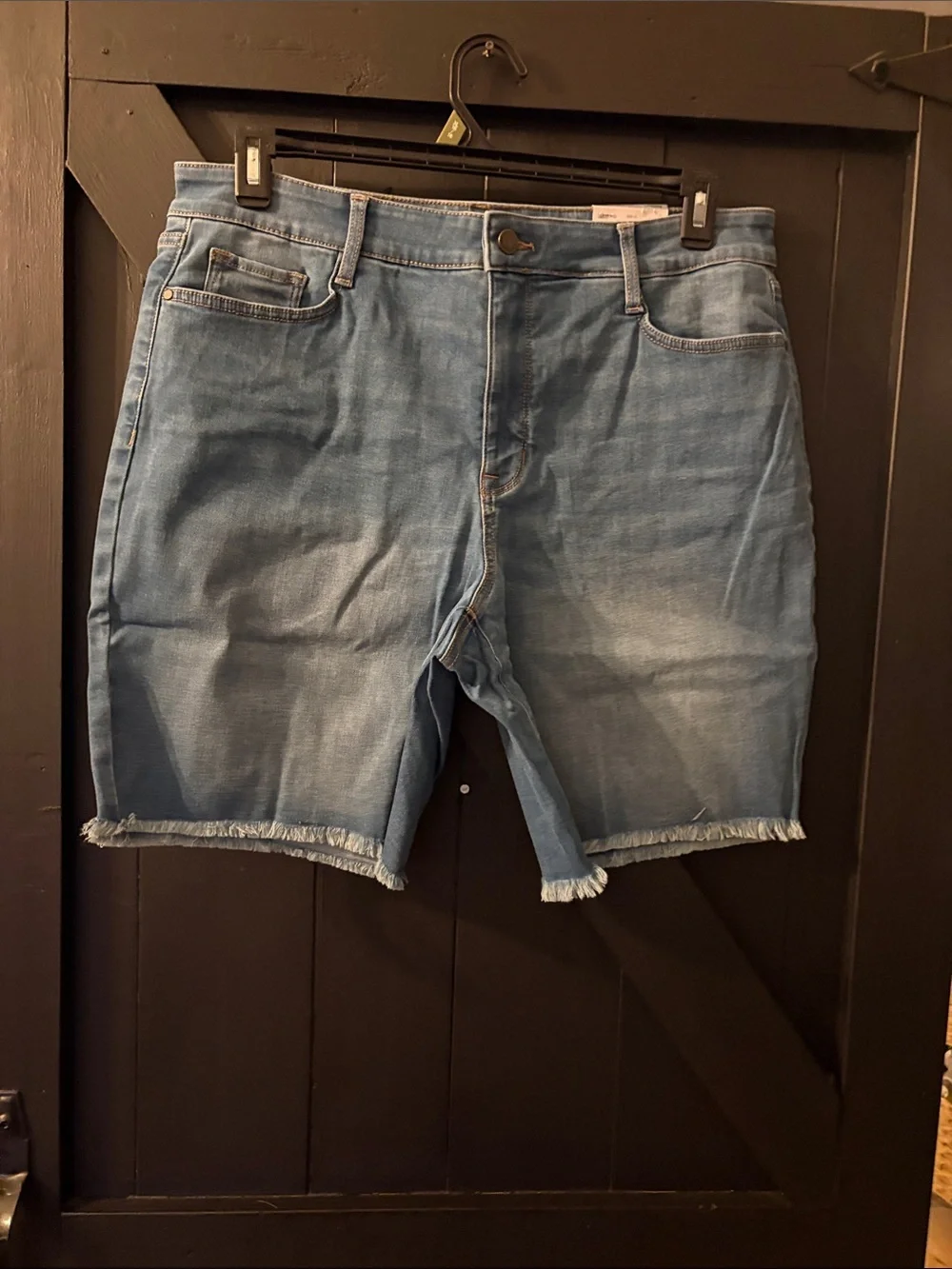 Nine West Light Blue Denim Bermuda Shorts